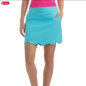 Vineyard Vines Golf Skirt Skort Turquoise Scallop Hem size 2